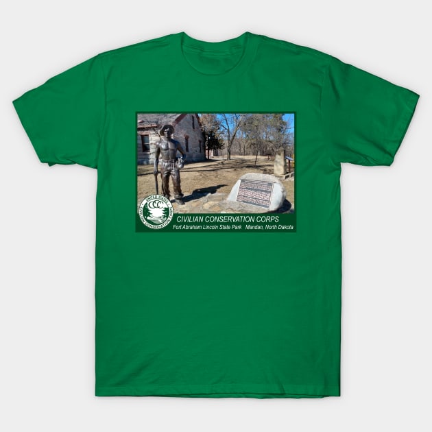 Civilian Conservation Corps Fort Abraham Lincoln T-Shirt by Lil-Bit-Batty